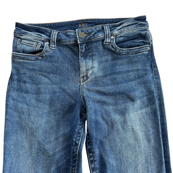 Kut from the Kloth Straight Leg Mid rise Medium wash full length jeans size 8 - Picture 3 of 14